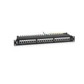 Патч-панель 19"(1U), 24 порта RJ-45 полностью экранированная, категория 5e, Dual IDC