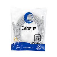 Патч-корд S/FTP, категория 6а (10G), 2xRJ45/8p8c, экранированный, серый, LSZH, 10м