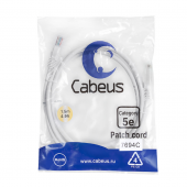 Патч-корд телефонный 2х6р4с, белый, PVC, 1.5 м