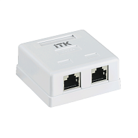 ITK Настенная инф.розетка RJ-45, кат.6, 2-порта