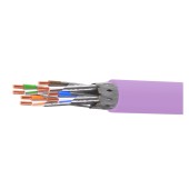 Кабель витая пара кат. 6A экранированный S/FTP, 4 пары, нг(А)-LSLTx,цвет внешней оболочки фиолетовый катушка 500 м