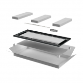 ITK LINEA E Дверь стеклянная 600мм шкафа 24U чер.