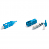 Разъем клеевой SC, SM (для одномодового кабеля), 0.9 мм, simplex, (синий)