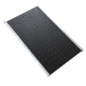 Полка перфорированная выдвижная с телескопическими направляющими, глубина 620 мм, цвет черный