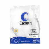 Патч-корд F/UTP, категория 5е, 2xRJ45/8p8c, экранированный, серый, PVC, 0.3м