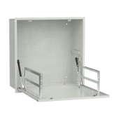 LINEA R Шкаф встраиваемый потолочный 6U 600х600мм дверь металлическая серый