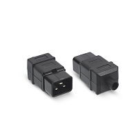 Вилка С20 разборная, 16А, 250 V, черная
