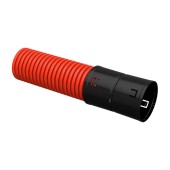 Труба гофр. двустенная ПНД d=90мм красная (50м) IEK