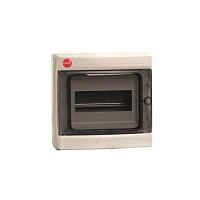 Щиток настен.с двер.8мод.,IP65,сер.,с усил. клем.блок.1х87308