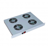 Модуль вентиляторный 19", с пониженным уровнем шума 34 Дб, глубина 350 mm, 4 вентилятора, номинальная м