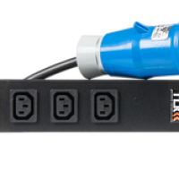 Блок  контролируемых электрических розеток TLK, Серия MN (Monitored), вертикальный, 14 розеток C13, 2 розетки C19 , макс. нагрузка 32 А, шнур питания 