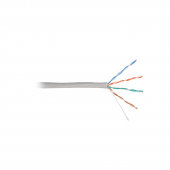 Кабель Суприм U/UTP, 4 пары, Кат.5e (Класс D), 100 МГц, AWG 24, внутренний, PVC, светло-серый, коробка 305 м