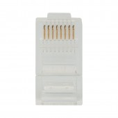 Коннектор (вилка) UTP кат.5e 8P8C универсальная, 15U", 3 зубца, упак 100 шт