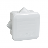 Коробка КМ41236 распаячная для о/п 70х70х40 мм IP44 (RAL7035, 4 гермоввода, защелкивающаяся крышка)