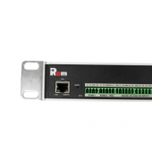 Упр. блок розеток с монит. Rem-MC1 2x2 S, 32A, алюм., 19", колодка