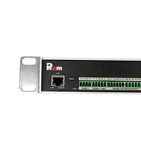 Упр. блок розеток с монит. Rem-MC1 2x2 S, 32A, алюм., 19", колодка