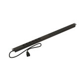 Блок розеток, вертикальный, 6 розеток Schuko, 12 розеток IEC320 C13, кабель питания 2,5м (3х1,5 мм2) с вилкой IEC320 C20 16А, 250В, корпус алюминий, ч