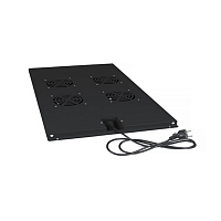 Модуль вентиляторный с 4-я вентиляторами для установки в напольные шкафы серии SH-05C, ND-05C глубиной 800мм, цвет черный (RAL 9004)