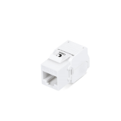 Вставка Keystone Jack RJ-45(8P8C), 180 градусов, категория 5e, без инструмента Toolless, белая