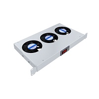 Вентиляторный модуль , 3 вентилятора с цифровым термореле ВМ-3-19"-Т-2 ССД