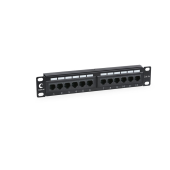 Патч-панель 10", установочный размер 236 мм, 12 портов RJ-45, категория 5e, Dual IDC