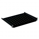 Полка угловая 1U x 446 x 350 mm (до 6 кг), цвет черный (RAL 9005)