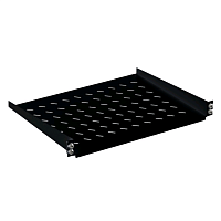 Полка угловая 1U x 446 x 350 mm (до 6 кг), цвет черный (RAL 9005)