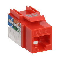 ITK Модуль Keystone Jack кат.6 UTP 110 IDC 90град красный