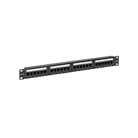 Патч-панель TERACOM PRO 19'' Cat.6 1U неэкранированная UTP 24 порта RJ-45 Dual IDC