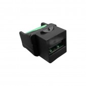 Вставка формата Keystone Jack USB 2.0 (Type A) под винт, ROHS, черная