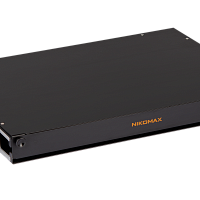 Органайзер оптический 19", 1U, металлический, с пластиковыми направляющими, черный