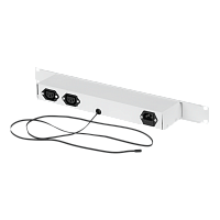 Панель TLK с терморегулятором и датчиком, 19", 1U, Г90мм, без шнура питания, серая