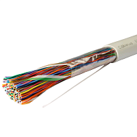 Кабель витая пара UTP (U/UTP), категория 3, 100 пар (24 AWG), одножильный (solid), PVC
