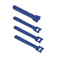 Хомут для кабеля, липучка с мягкой застежкой, 135x14 мм, синий (10 шт.)