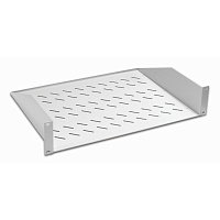 Полка консольная 19", 2U глубина 350мм, нагрузка до 25 кг, сер.