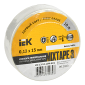 Изолента 0,13х15 мм белая 10 метров ИЭК