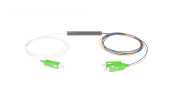 Сплиттер планарный NIKOMAX 1x2, одномодовый 9/125мкм, стандарта G657.A1, SC/APC, миникорпус, с равным коэффициентом деления, 0.9 мм