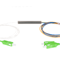 Сплиттер планарный NIKOMAX 1x2, одномодовый 9/125мкм, стандарта G657.A1, SC/APC, миникорпус, с равным коэффициентом деления, 0.9 мм