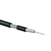 Кабель коаксиальный SAT703N, 75 Ом, жила - 17 AWG (1.13 mm, медь,solid), экран - фольга+оплетка (луженая медь, 45%), общ