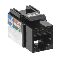 ITK Модуль Keystone Jack кат.6 UTP 110 IDC 90град чёрный