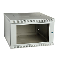 Шкаф телекоммуникационный настенный разборный 19”,9U(600x650), ШТ-НСр-9U-600-650-С дверь стекло ССД