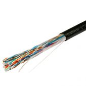 Кабель витая пара UTP (U/UTP), категория 5, 25 пар (24 AWG), одножильный (solid), для внешней прокладки, UV PE