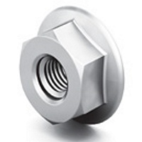 Гайка М8 DIN 6923 со стопорным буртиком, класс прочности 8, гальван. цинк