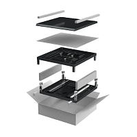 ITK LINEA N Компл. осн. и крыша 600х1000мм шкафа 28-47U чер.