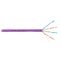 Кабель NIKOMAX U/UTP 4 пары, Кат.5e (Класс D), тест по ISO/IEC, 100МГц, одножильный, BC (чистая медь), 24AWG (0,51мм), полимерный материал нг(А)-HF, в