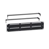 Патч-панель 19" (2U), 48 портов RJ-45, категория 6, Dual IDC, с задним кабельным организатором