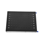 Полка усиленная с телескопическими направляющими грузоподъёмностью 150 кг глубина 620 мм чёрный