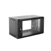 Шкаф телекоммуникационный настенный сварной 9U (600 × 660) съёмные стенки, дверь стекло, чёрный