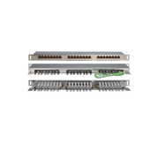 Патч-панель высокой плотности 19", 0.5U, 24 порта RJ-45, категория 6, Dual IDC, экранированная