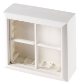 Коробка для накладного монтажа 110х110 мм, для 4-х модулей 45х45 мм, цвет белый